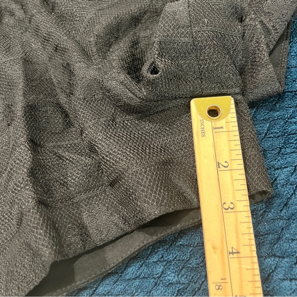 Maje Black Lace Silver Grommet Details Snap Front Collared Romper Size XS - Picture 16 of 16